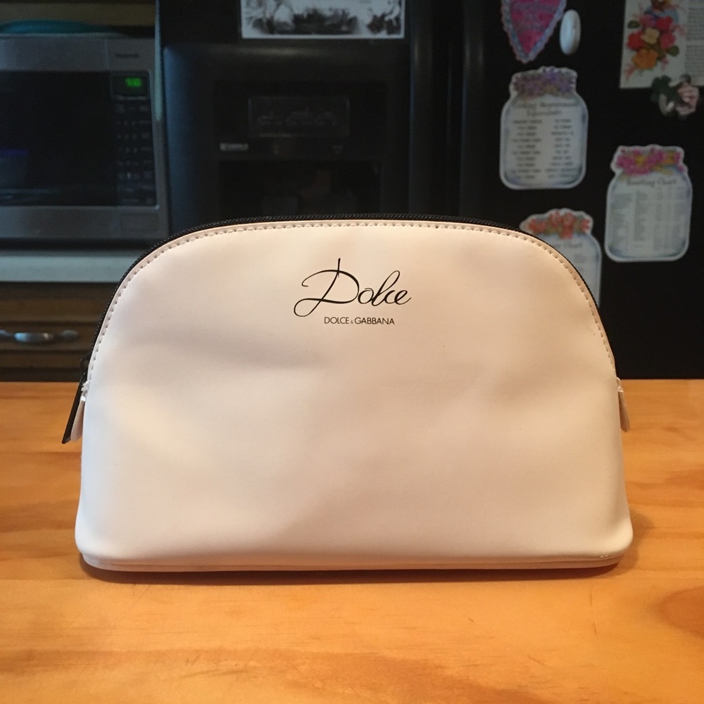 Dolce & Gabbana Dome Off White Cosmetic Purse